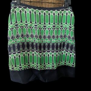 Green and White Mini Pencil Skirt for Cocktail Parties